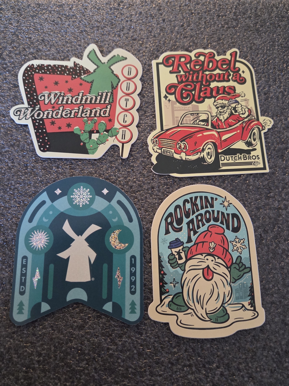 Dutch Bros 4 Pack Of Stickers In great condition